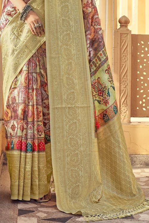 Digital Print Saree Multicolour Digital Print Saree saree online