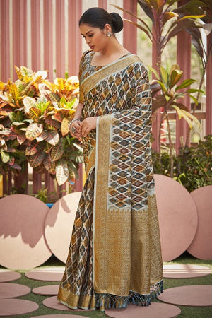 Multicolour Digital Print Saree