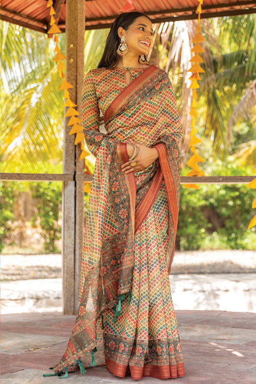 digital print saree