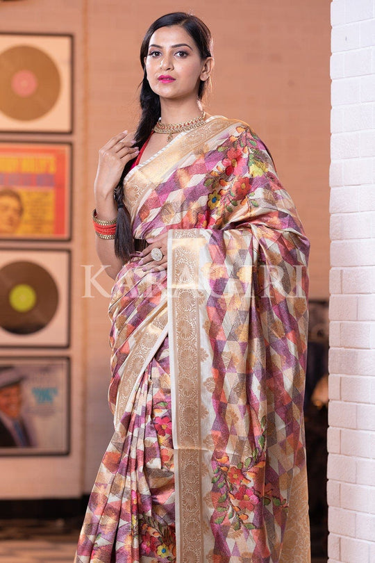 Digital Print Saree Multicoloured Digital Print Saree saree online