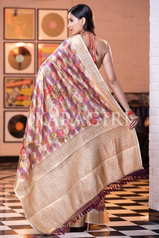 Digital Print Saree Multicoloured Digital Print Saree saree online