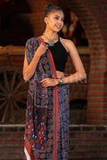 Digital Print Saree Navy Blue Ajrakh Saree saree online