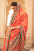 Digital Print Saree Orange Printed Saree saree online