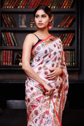 digital print saree with floral design