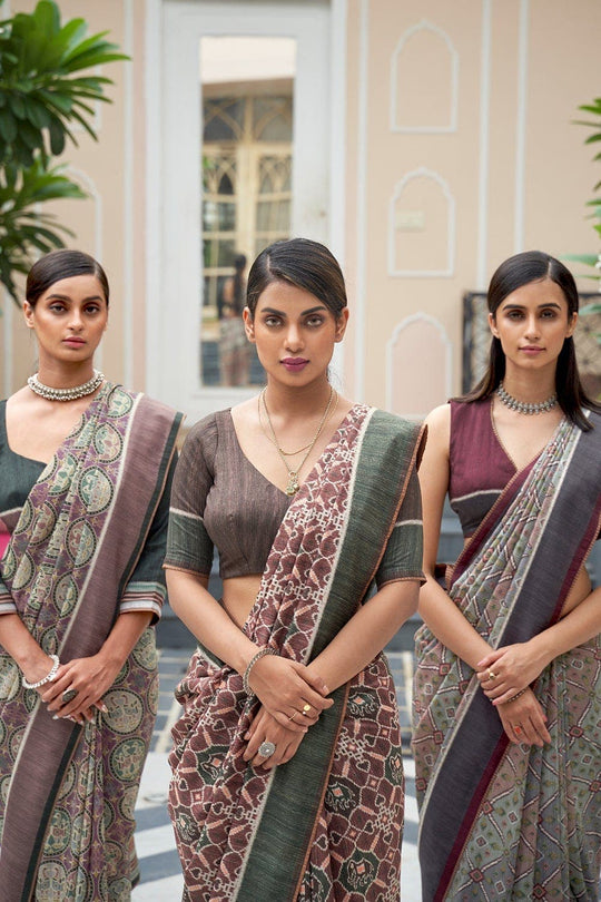 Digital Print Saree Pale Violet Digital Print Saree saree online