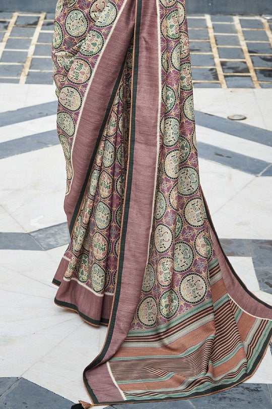 Digital Print Saree Pale Violet Digital Print Saree saree online