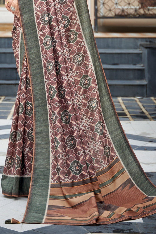 Digital Print Saree Pastel Maroon Digital Print Saree saree online