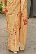 Digital Print Saree Pearl Yellow Digital Print Saree saree online