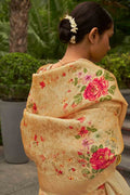 Digital Print Saree Pearl Yellow Digital Print Saree saree online