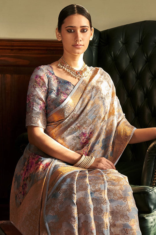 printed saree