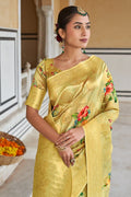 Digital Print Saree Pineapple Yellow Digital Print Saree saree online