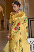 Digital Print Saree Pineapple Yellow Digital Print Saree saree online