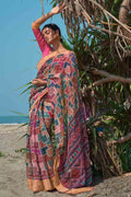 Digital Print Saree Pink Digital Print Saree saree online