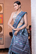 Digital Print Saree Quilt Blue Digital Print Saree saree online