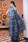 Digital Print Saree Quilt Blue Digital Print Saree saree online