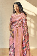 Digital Print Saree Rose Pink Digital Print Saree saree online