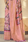 Digital Print Saree Rose Pink Digital Print Saree saree online