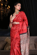 Digital Print Saree Rose Red Digital Print Saree saree online