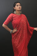 red saree