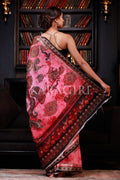 digital print saree with floral print