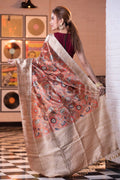 Digital Print Saree Saffron Orange Digital Print Saree saree online