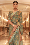 Digital Print Saree Sage Green Digital Printed Saree saree online