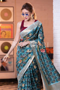 Digital Print Saree Sapphire Blue Digital Print Saree saree online