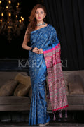 Digital Print Saree Sapphire Blue Digital Print Saree saree online