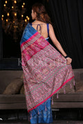 Digital Print Saree Sapphire Blue Digital Print Saree saree online