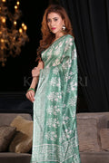 Digital Print Saree Sea Green Digital Printed Saree saree online