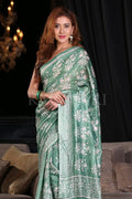 Digital Print Saree Sea Green Digital Printed Saree saree online