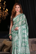 Digital Print Saree Sea Green Digital Printed Saree saree online