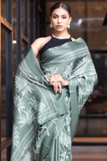Digital Print Saree Sea Green Kantha Digital Print Saree saree online