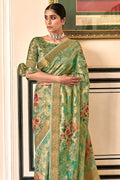 floral print saree