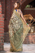 Digital Print Saree Sheen Green Digital Print Saree saree online