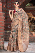 Digital Print Saree Sienna Brown Digital Print Saree saree online