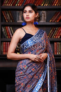 digital print saree blouse design