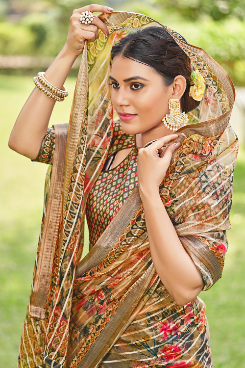digital print saree