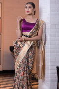 Digital Print Saree Taupe Beige Digital Print Saree saree online