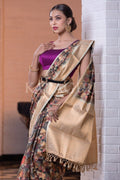 Digital Print Saree Taupe Beige Digital Print Saree saree online