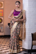 Digital Print Saree Taupe Beige Digital Print Saree saree online