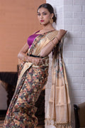 Digital Print Saree Taupe Beige Digital Print Saree saree online