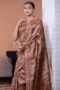 Digital Print Saree Tawny Brown Digital Print Saree saree online