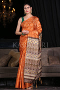 Digital Print Saree Tiger Orange Digital Print Saree saree online