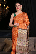 Digital Print Saree Tiger Orange Digital Print Saree saree online