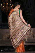 Digital Print Saree Tiger Orange Digital Print Saree saree online