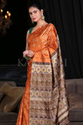 Digital Print Saree Tiger Orange Digital Print Saree saree online