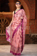 Digital Print Saree Vibrant Peach Digital Printed Saree saree online