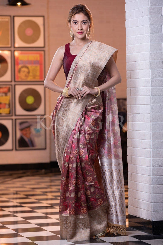 Digital Print Saree Violet Digital Print Saree saree online