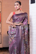 Digital Print Saree Violet Kantha Digital Print Saree saree online